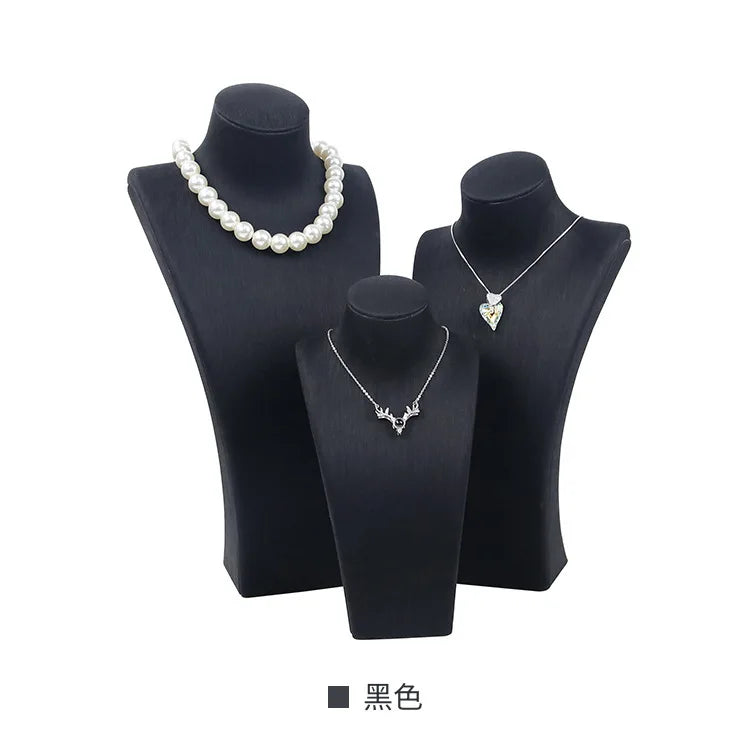 Buste Bijoux Cuir Présentoir Multi-Tailles Vitrine