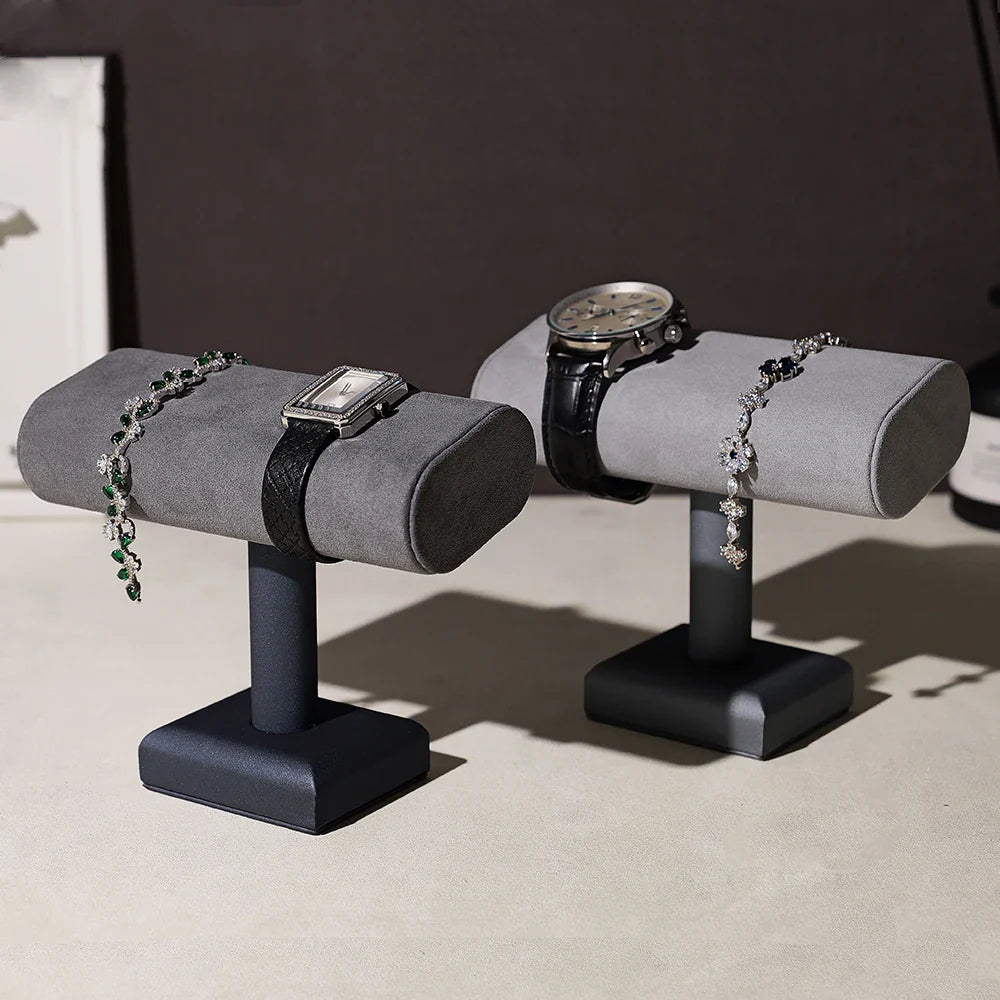Présentoir Montre Suédine Cuir Stable