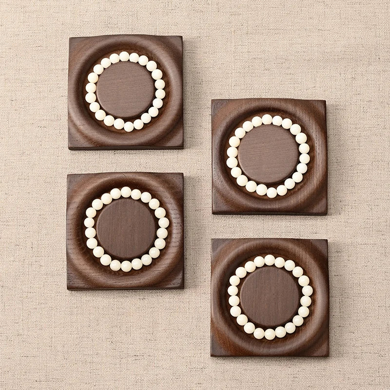 Plateau Bracelets Bois Massif Noyer