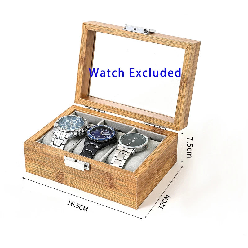 Boite Montre Bois Bambou Écologique Multi Emplacements