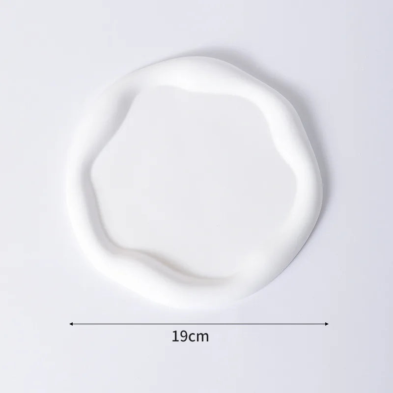 Plateau Pierre Gypse Blanc Bague Boucle Oreille Bijoux