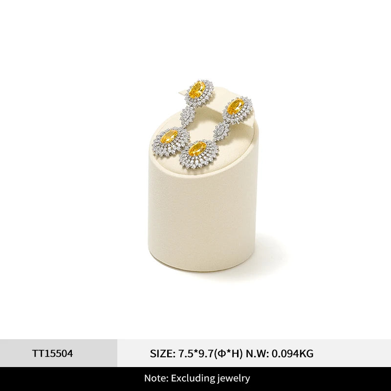 Présentoir Bijoux Daim Beige Comptoir Magasin