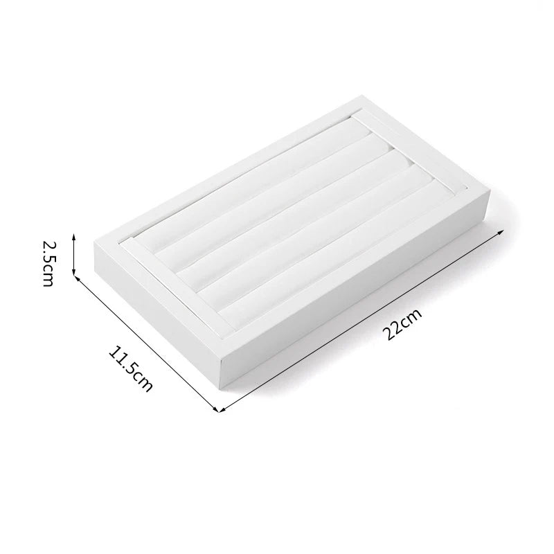 Présentoir Bijoux Cuir Blanc Multifonction