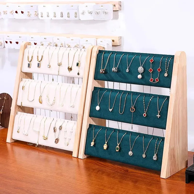 Présentoir Collier Bois Noyer