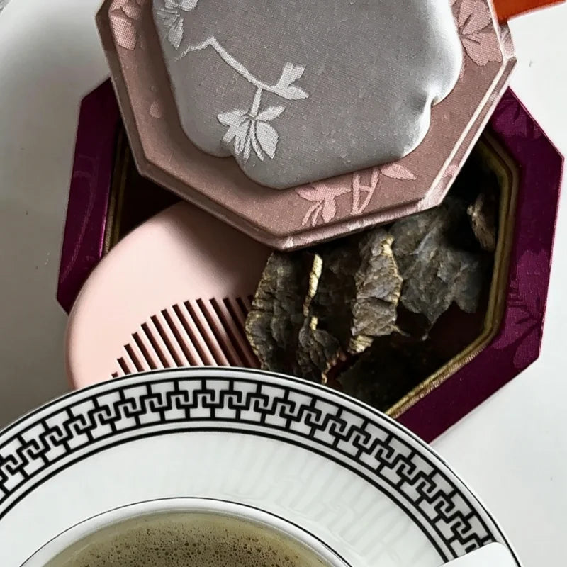 Plateau Bijoux Soie Oriental Rétro