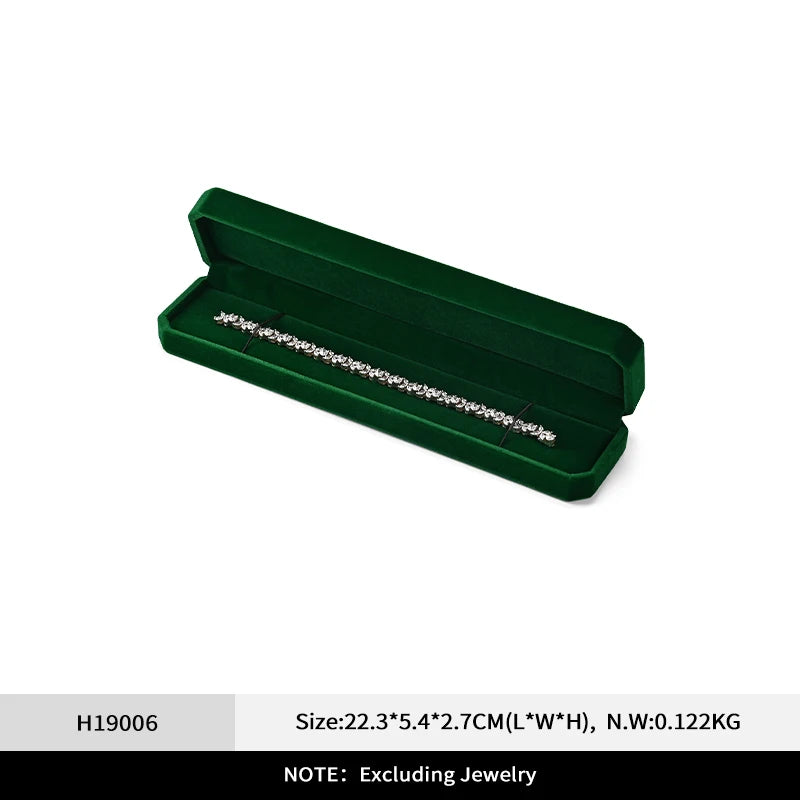 Boîte Bague Velours Vert Pierres Précieuses