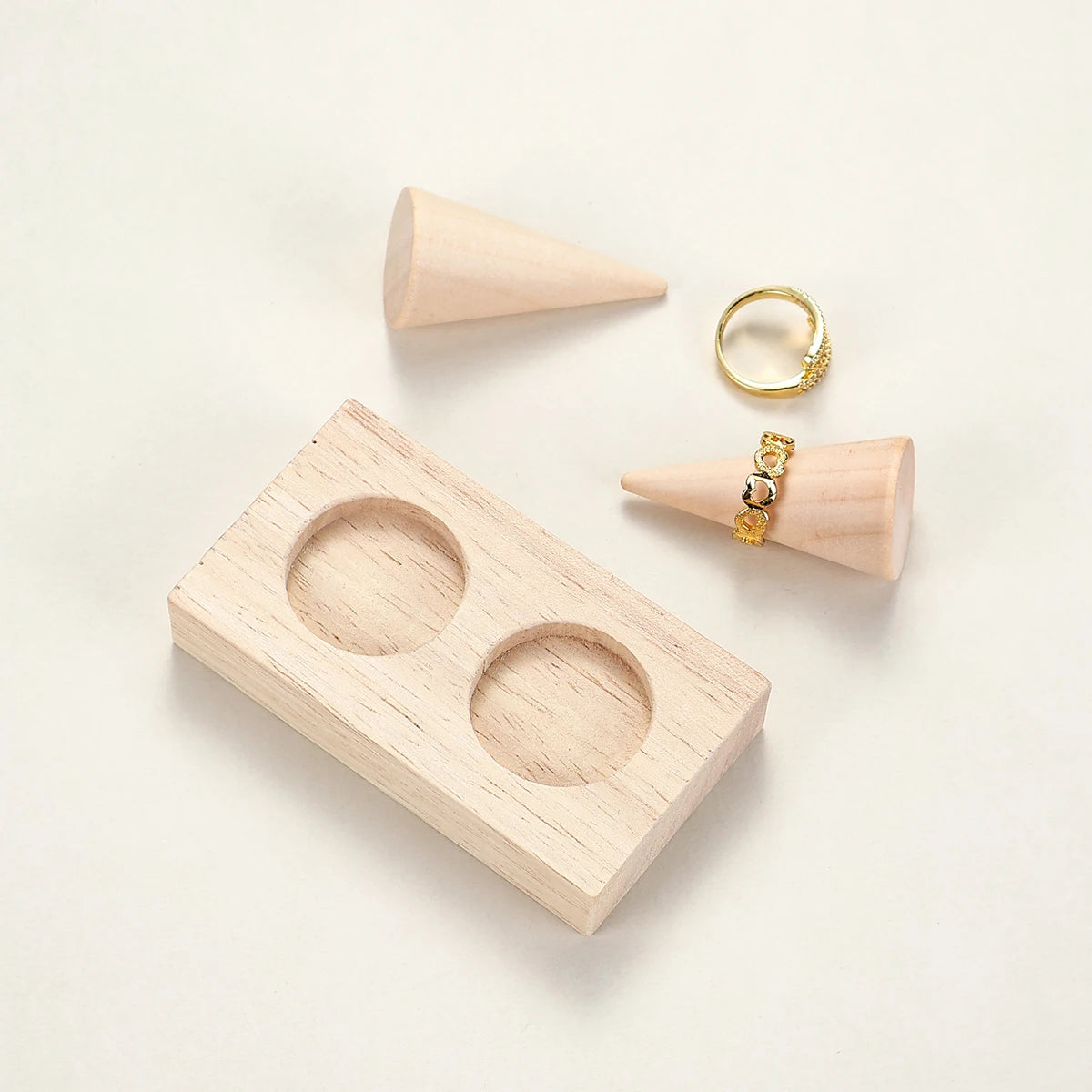 Présentoir Bois Bague Doigt Amovible