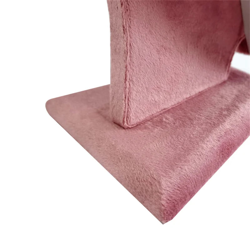 Présentoir Collier Velours Ras de Cou Rose