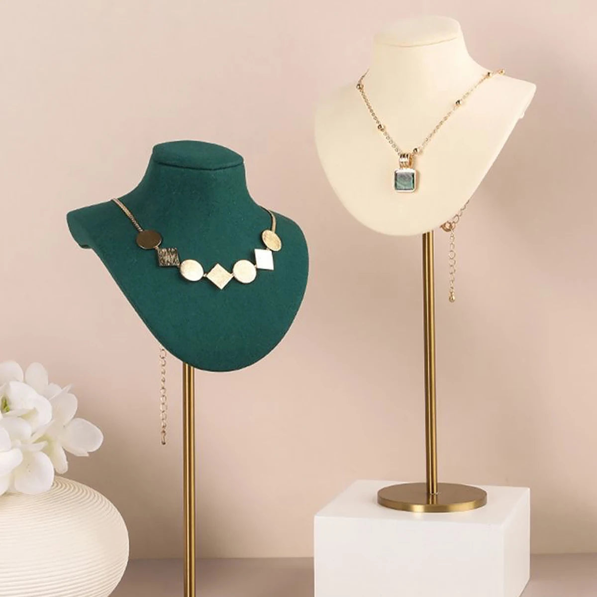 Présentoir Collier Métal Barre T Suspendu