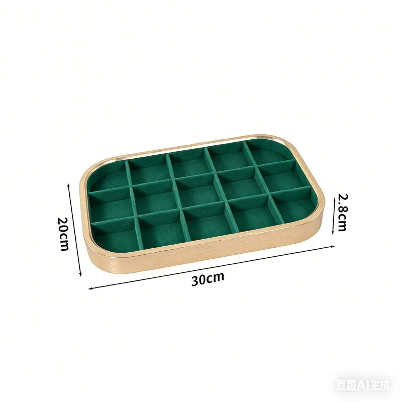 Plateau Bijoux Métal Blanc Modulable Vitrine