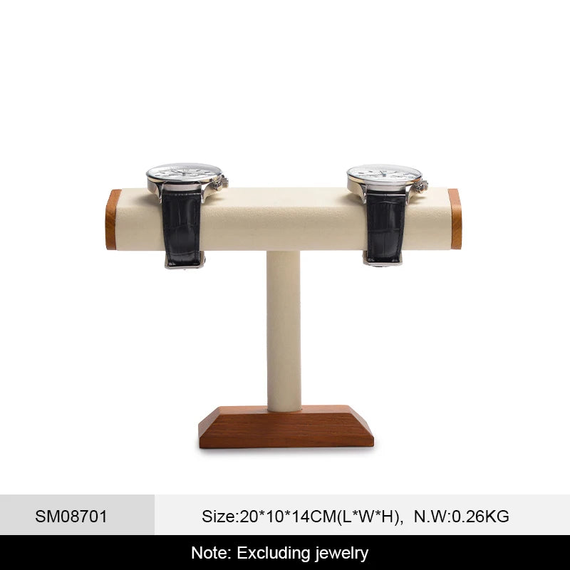Porte Montre Bois T-Bar Bracelet Rangement
