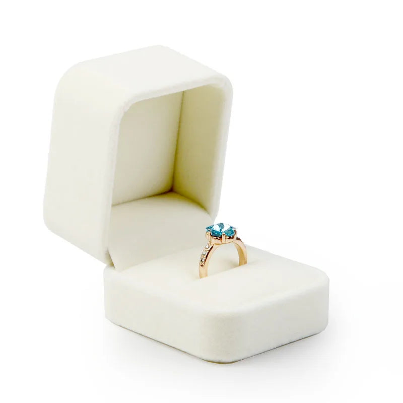 Boite Bagues Velours Classique Mariage Cadeau