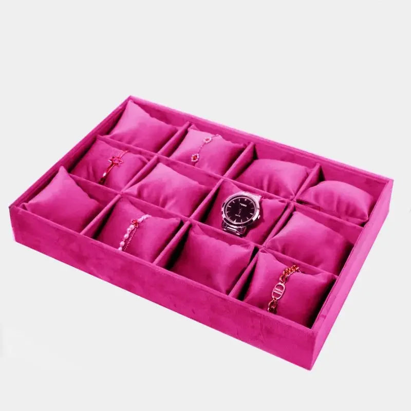 Présentoir Velours Montre Bracelet 12 Grilles