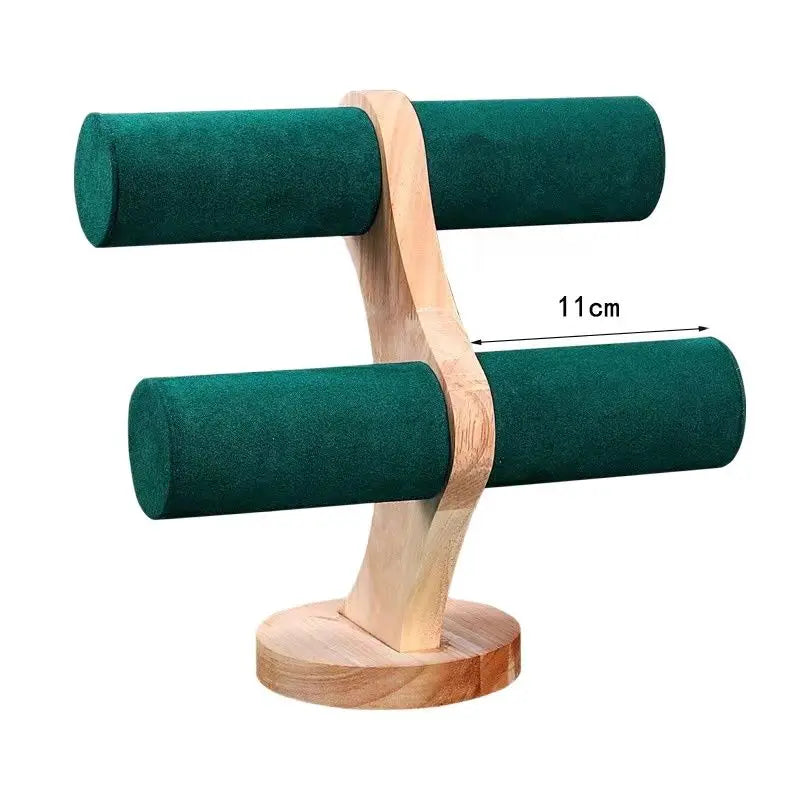 Présentoir Bois Double Couche Bracelet Montre