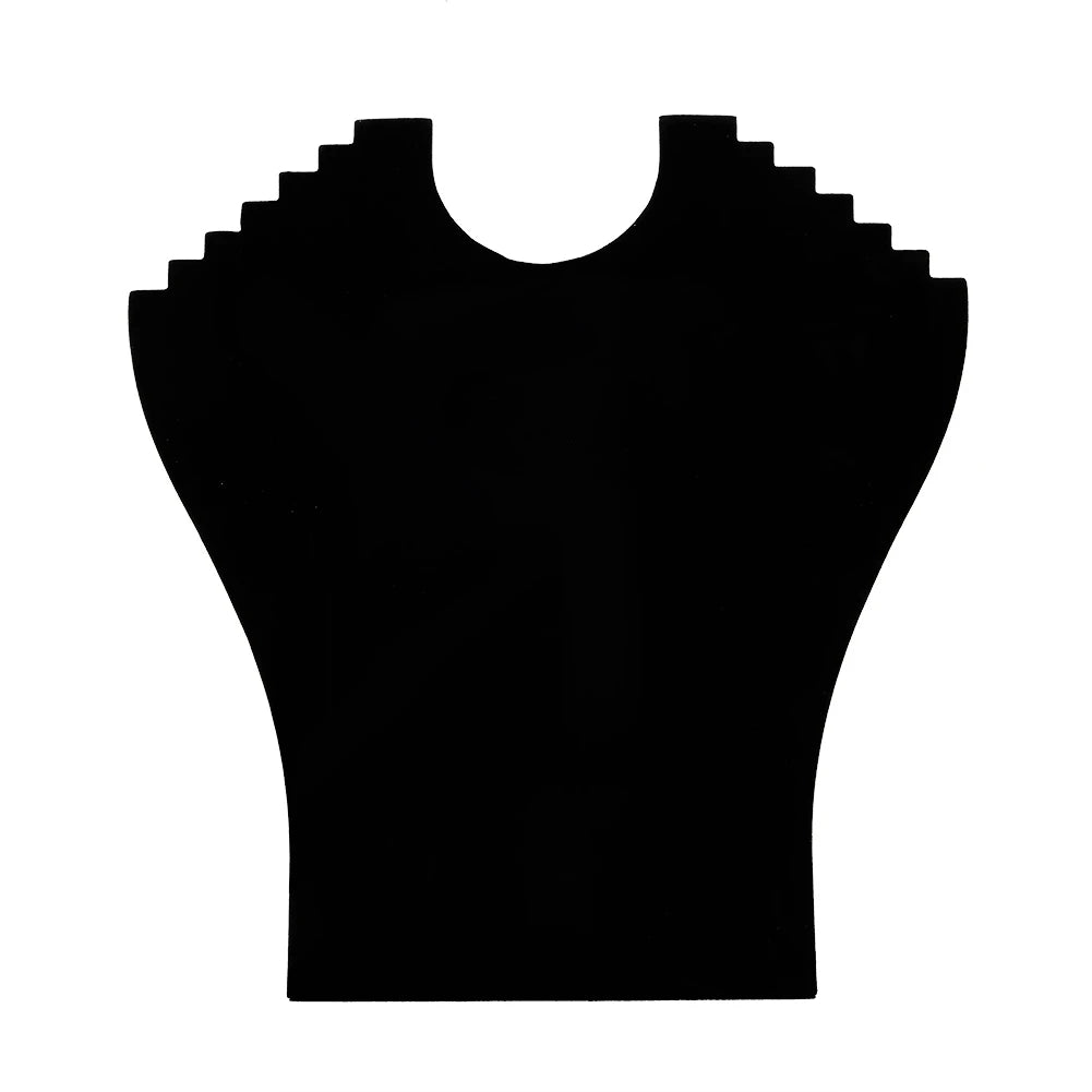 Présentoir Collier Buste Velours Noir T-shirt