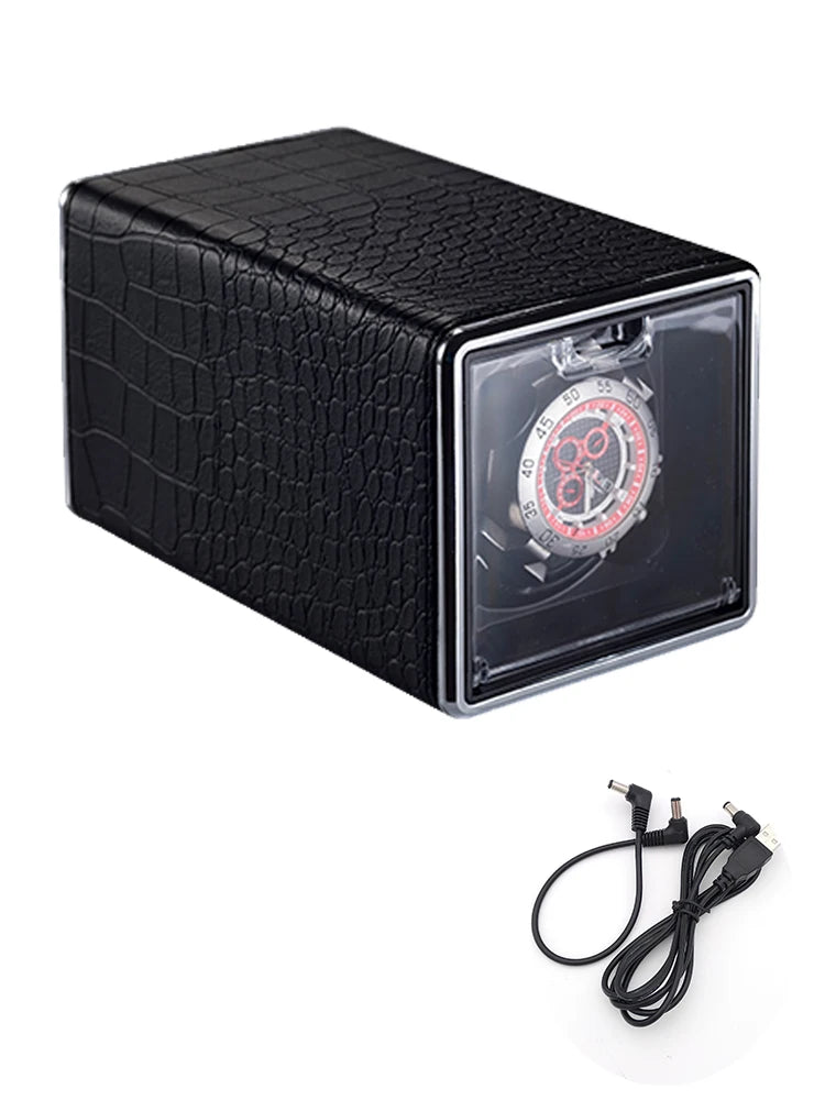 Remontoir Montre Métal Cuir USB Batterie