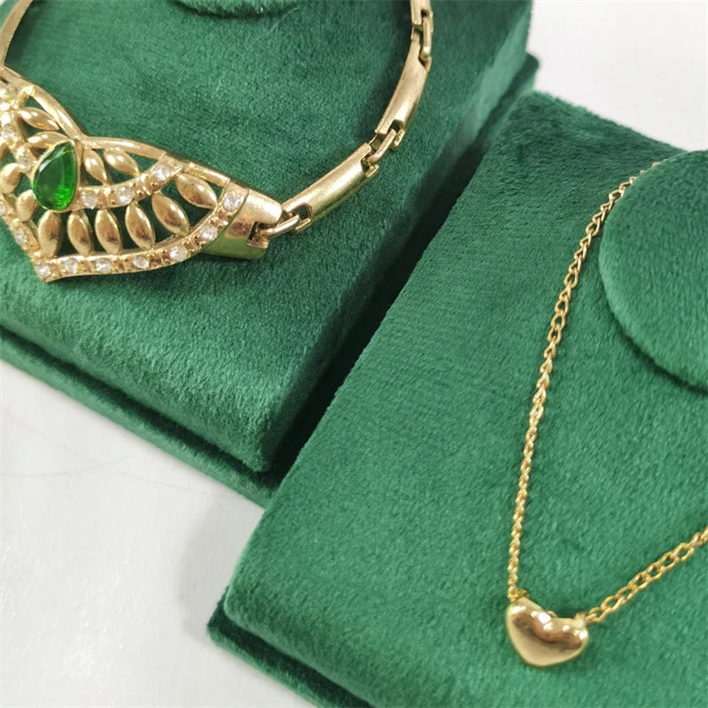 Présentoir Collier Velours Plat Luxe