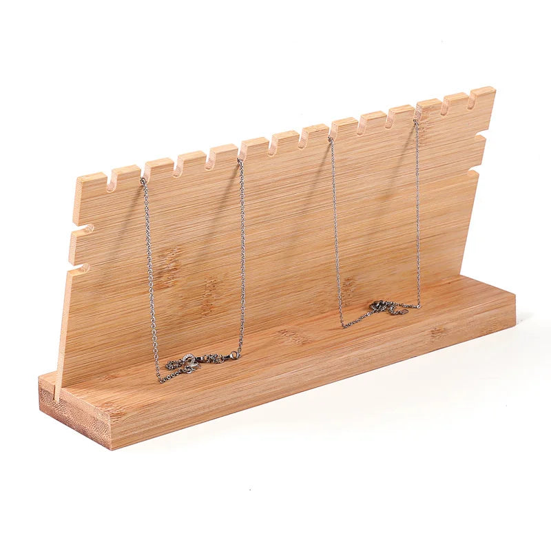 Présentoir Collier Plat Bois Velours