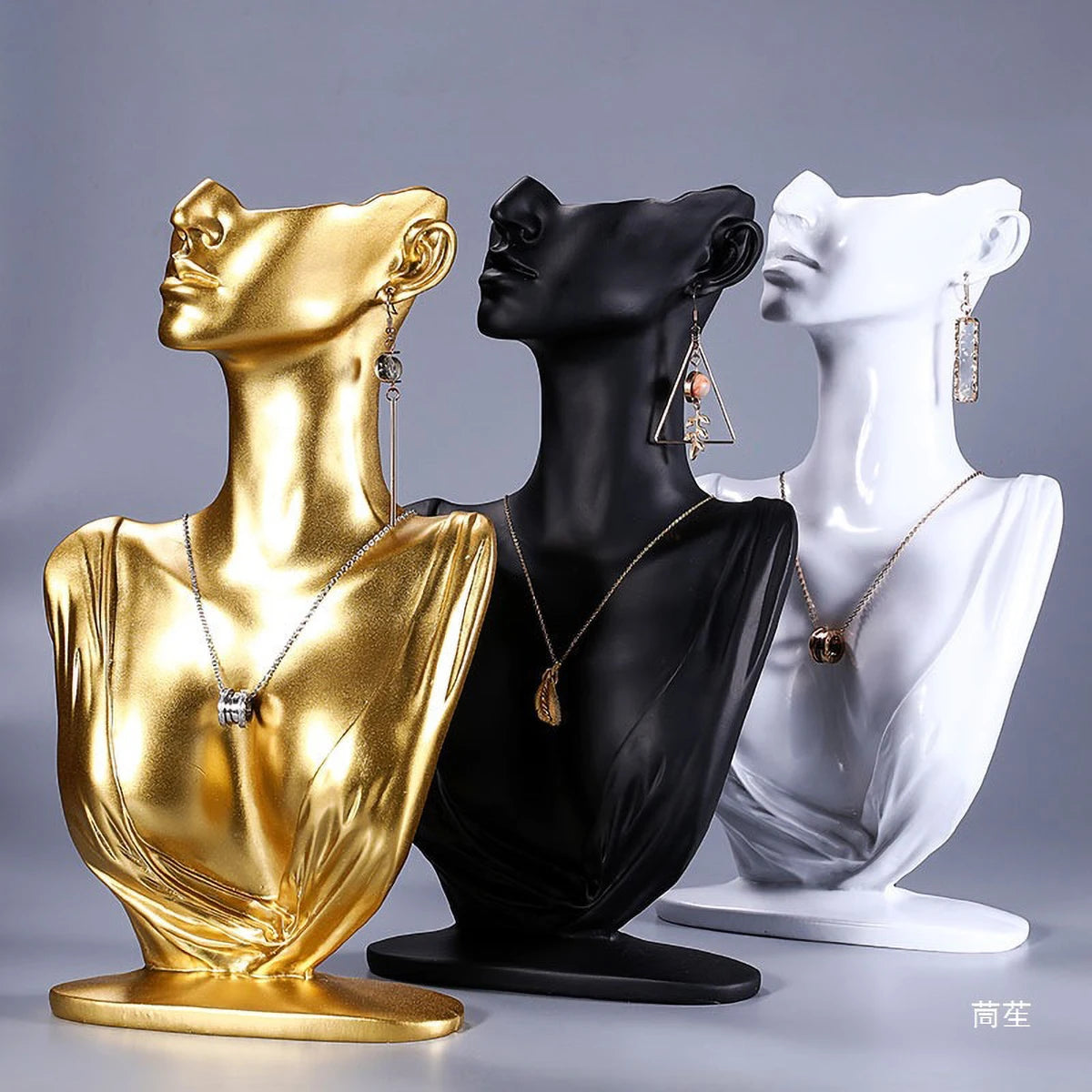 Buste Bijoux Résine Présentoir Décoratif Vitrine
