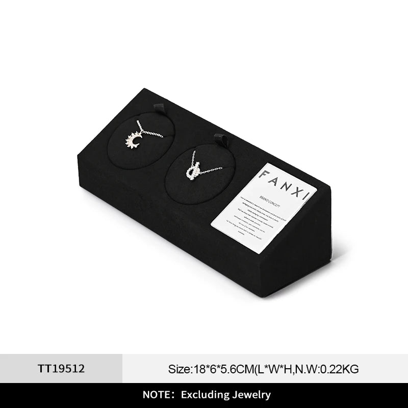 Présentoir Bijoux Velours Noir Modulable Compact