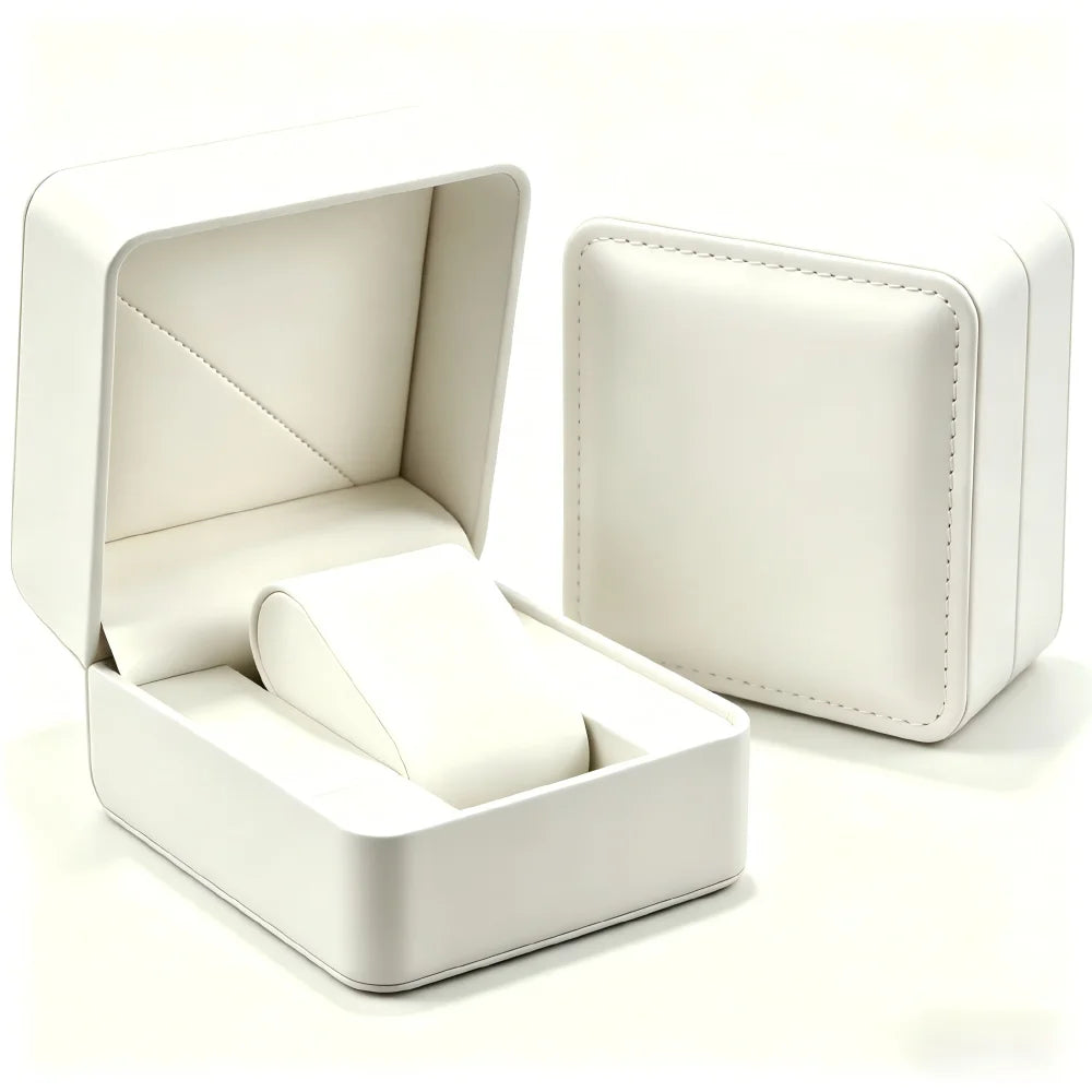 Étui Montre Cuir PU Coussin Coffret Cadeau