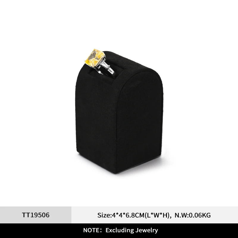 Présentoir Bijoux Velours Noir Modulable Compact