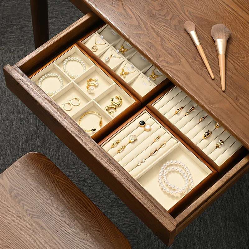 Boîte Bijoux Bois Multi-Compartiments Modulaire