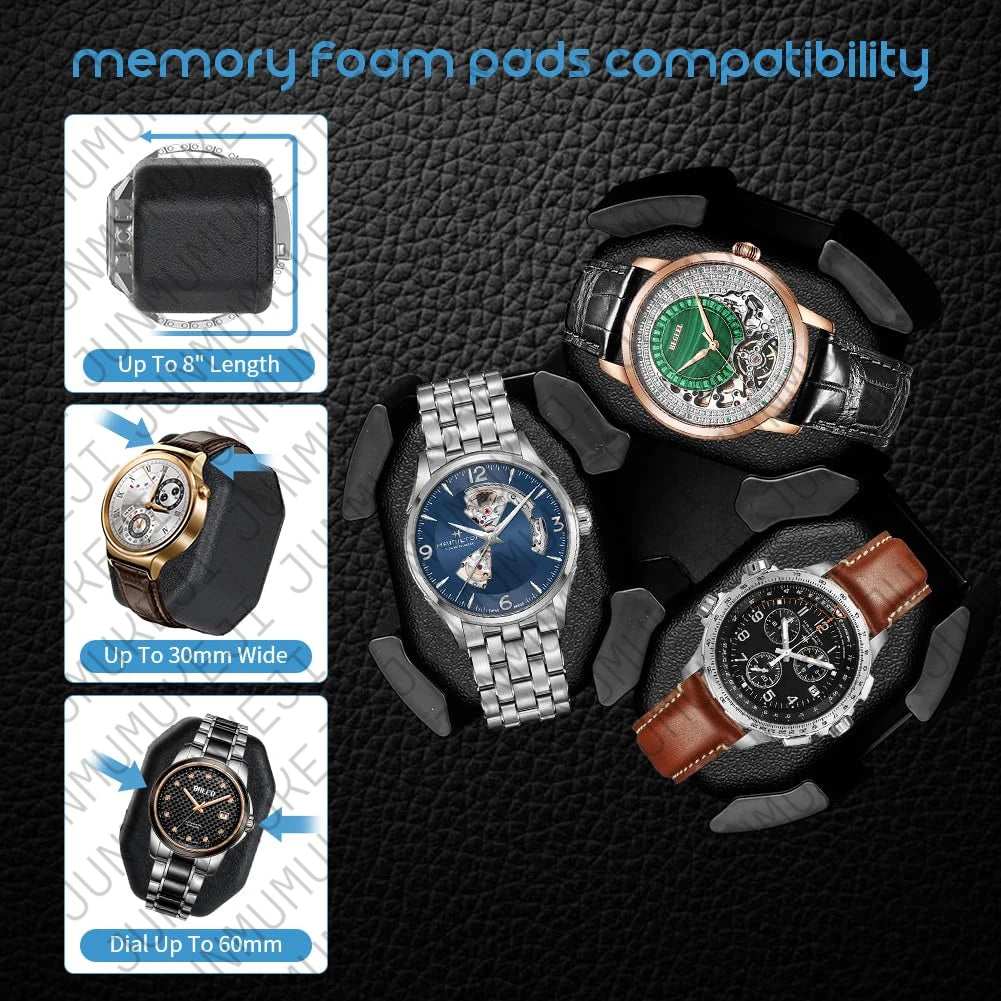 Coffre Fort Montre Bois Noyer LED Welcome