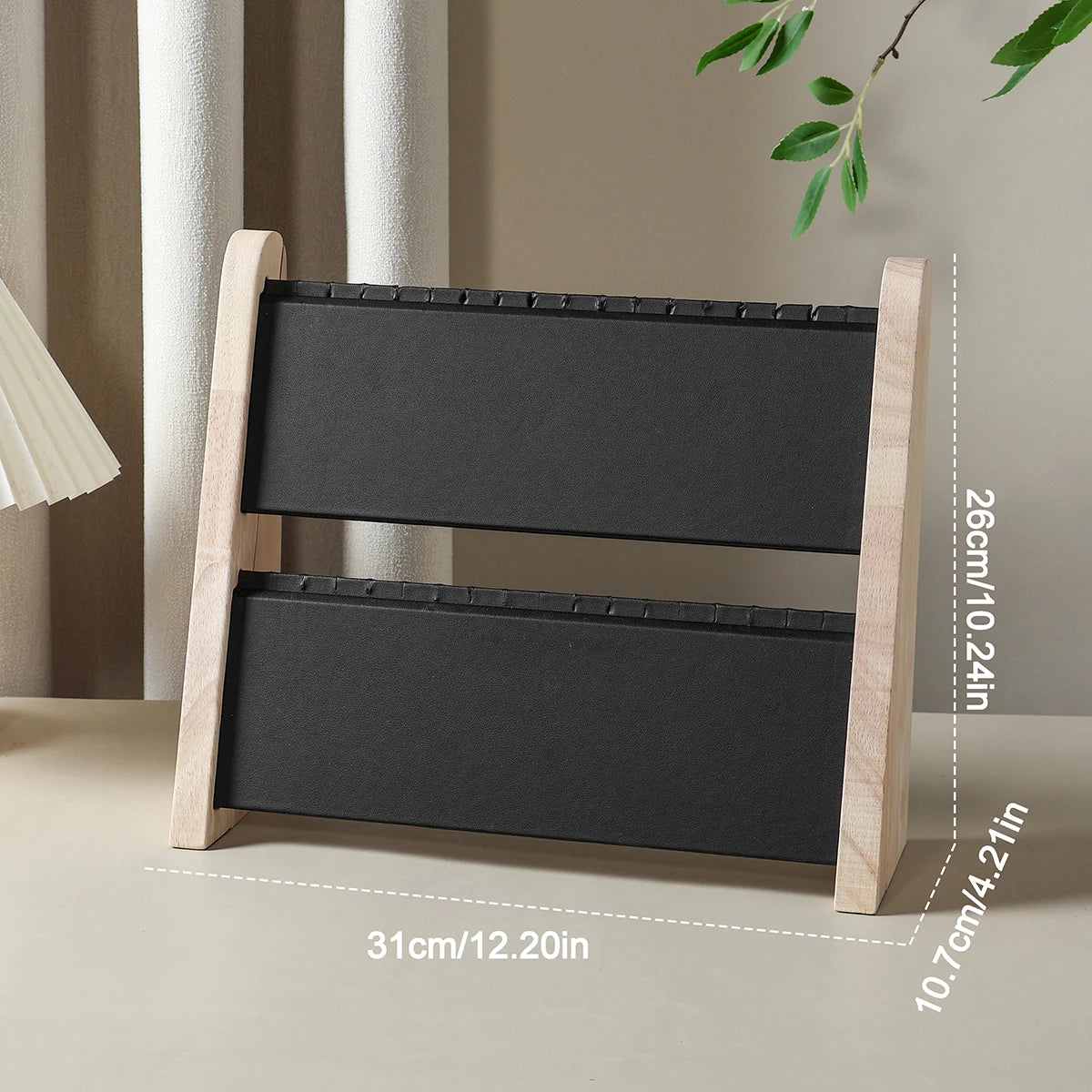 Presentoir Bois Incline 2 Etages Pliable Collier