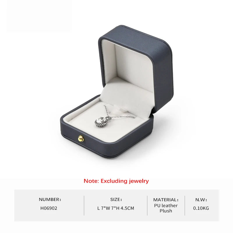 Boîte Bijoux Cuir Cadeau Fiançailles Mariage