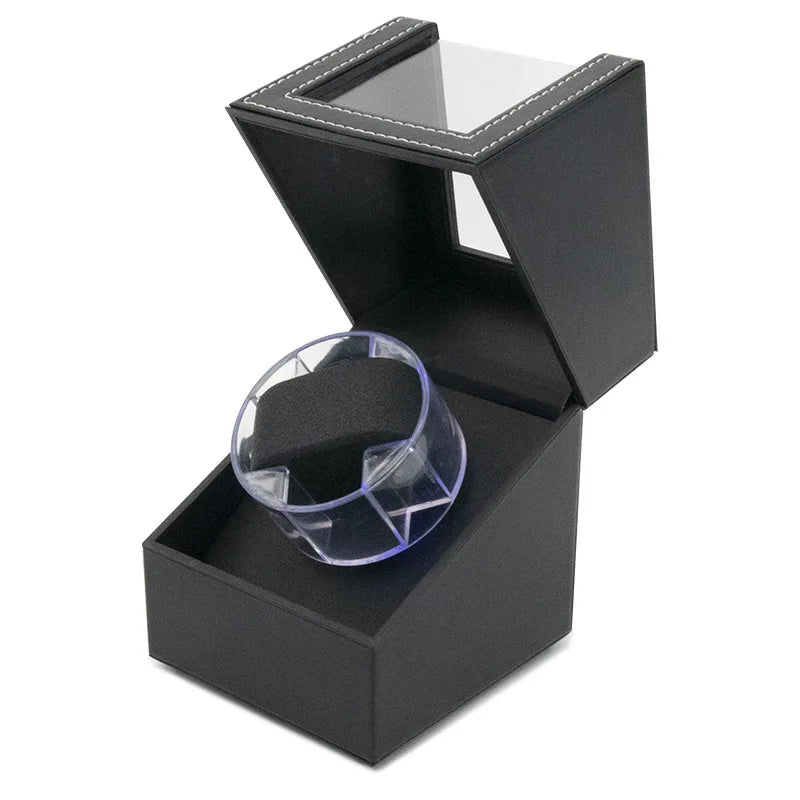 Remontoir Montre Bois Couvercle Ouvert USB