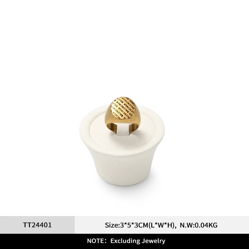 Présentoir Bijoux Velours Beige Boutique