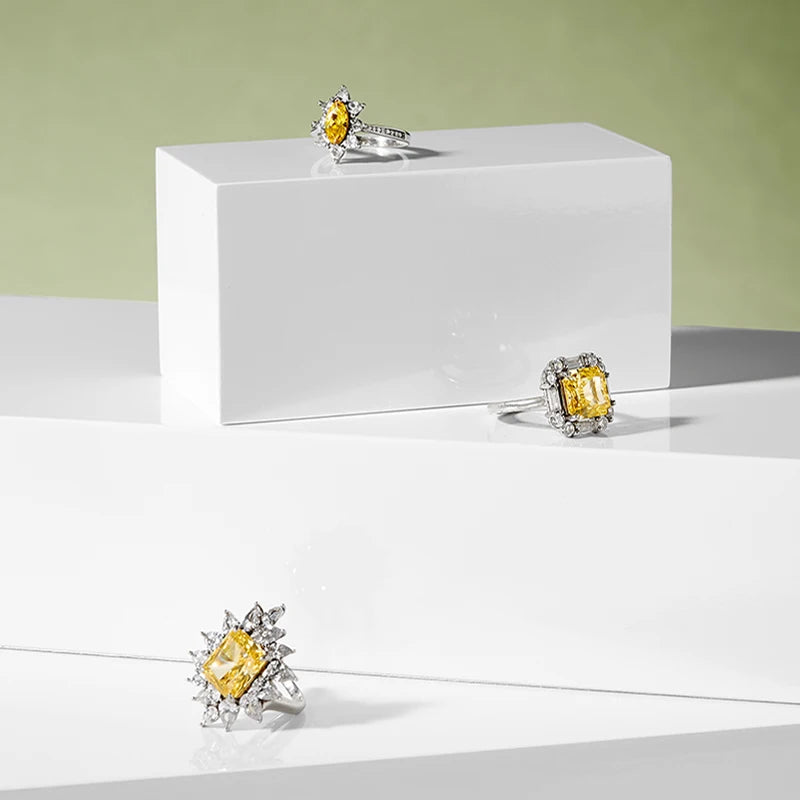 Présentoir Carré Blanc Bijoux Bagues Colliers Premium