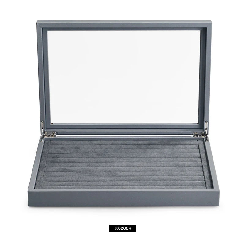 Boite Bijoux Cuir Couvercle Multi-rangement Collier