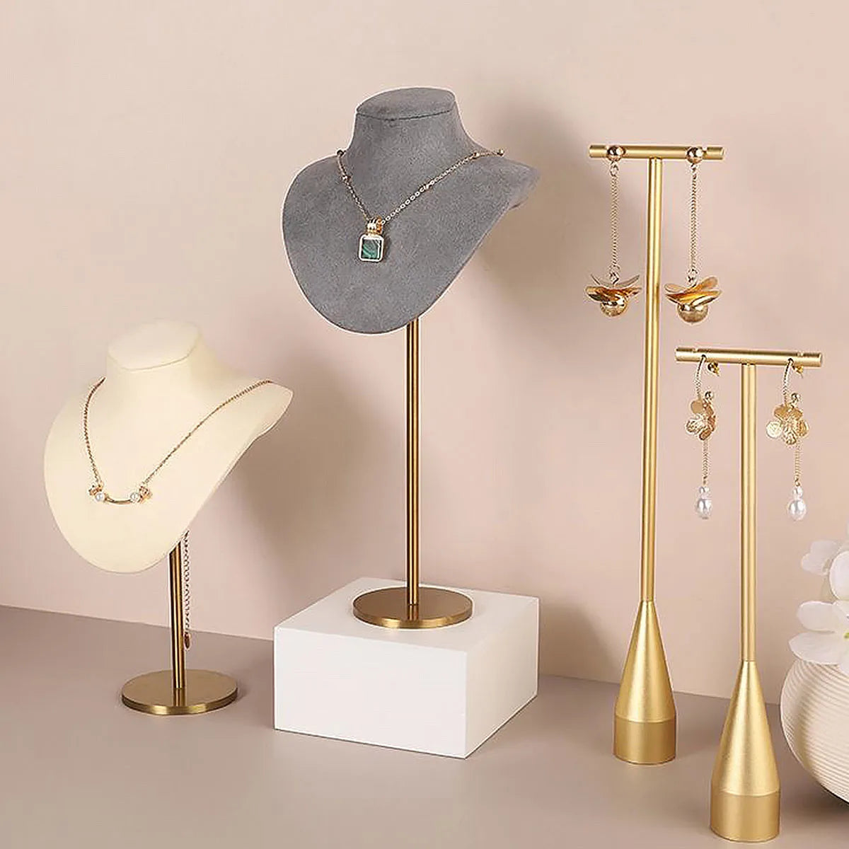 Support Collier Métal Barre en T Pendentifs Bijoux