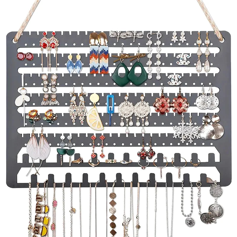 Porte Bijoux Bois Mural Collier Boucles