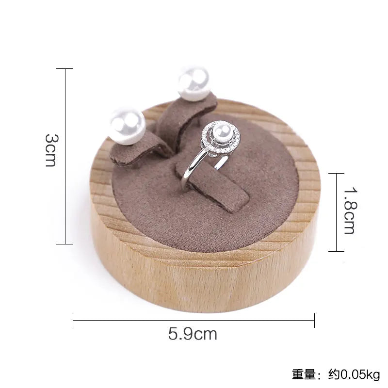 Buste Boucle Bois Velours Mannequin Comptoir