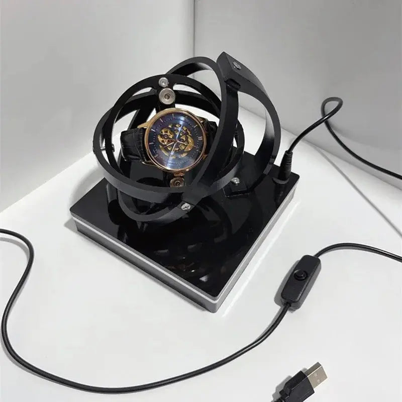 Remontoir Montre Acrylique Noir Solo Stéréoscopique