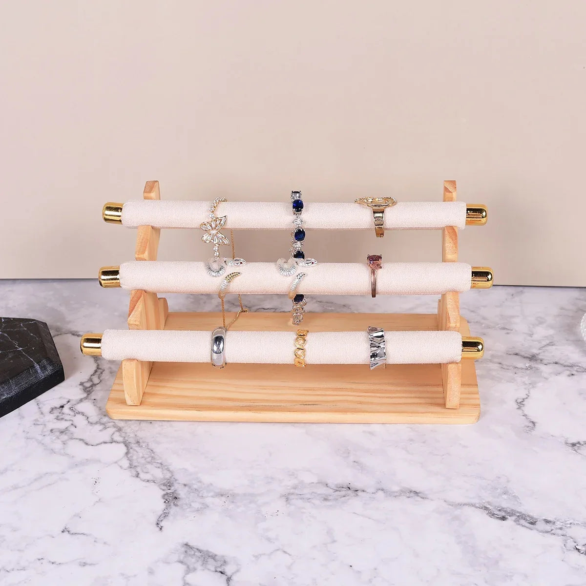 Porte Bague Bois 3 Niveaux Décoration Maison