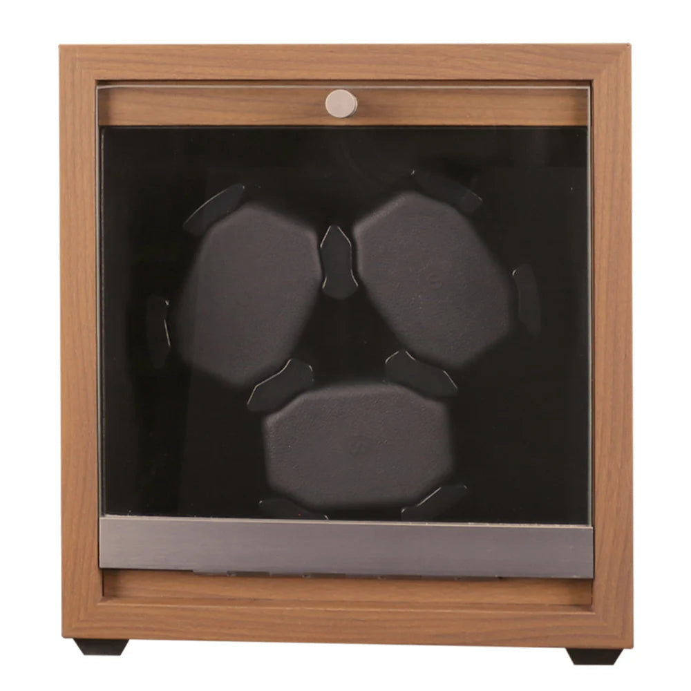 Remontoir Montre Automatique Bois Noyer LED