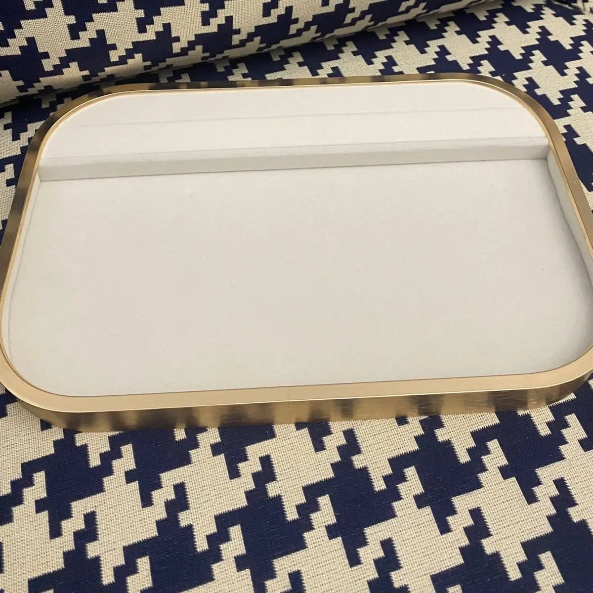 Plateau Bijoux Métal Blanc Modulable Vitrine
