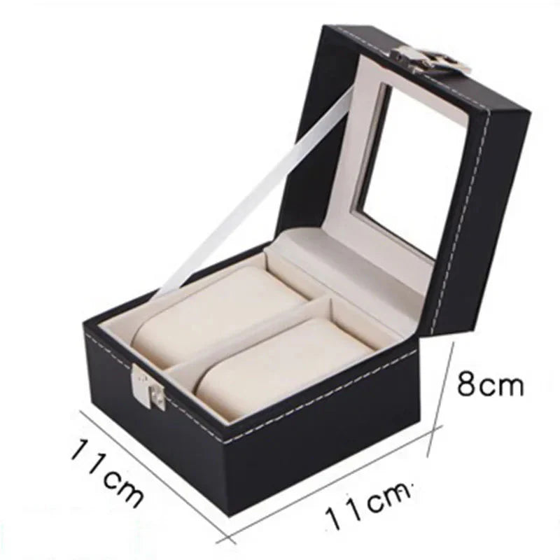 Coffret Montres Cuir Vitrine Verrouillable 20 Emplacements