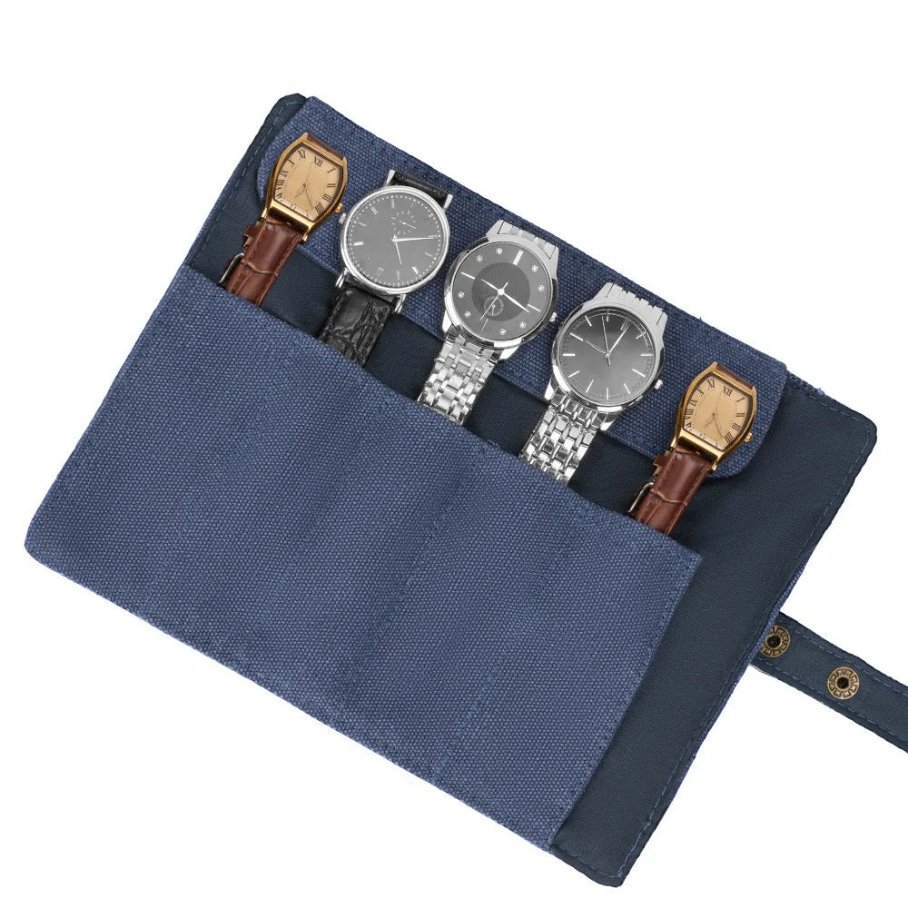 Etui Montre Coton 4 Places Voyage Multicolore