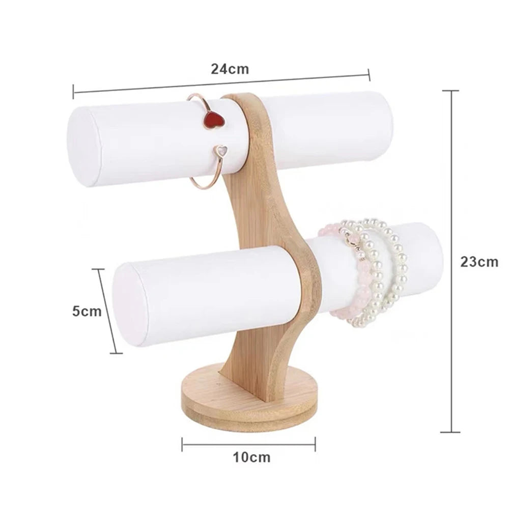 Présentoir Bois Double Couche Bracelet Montre
