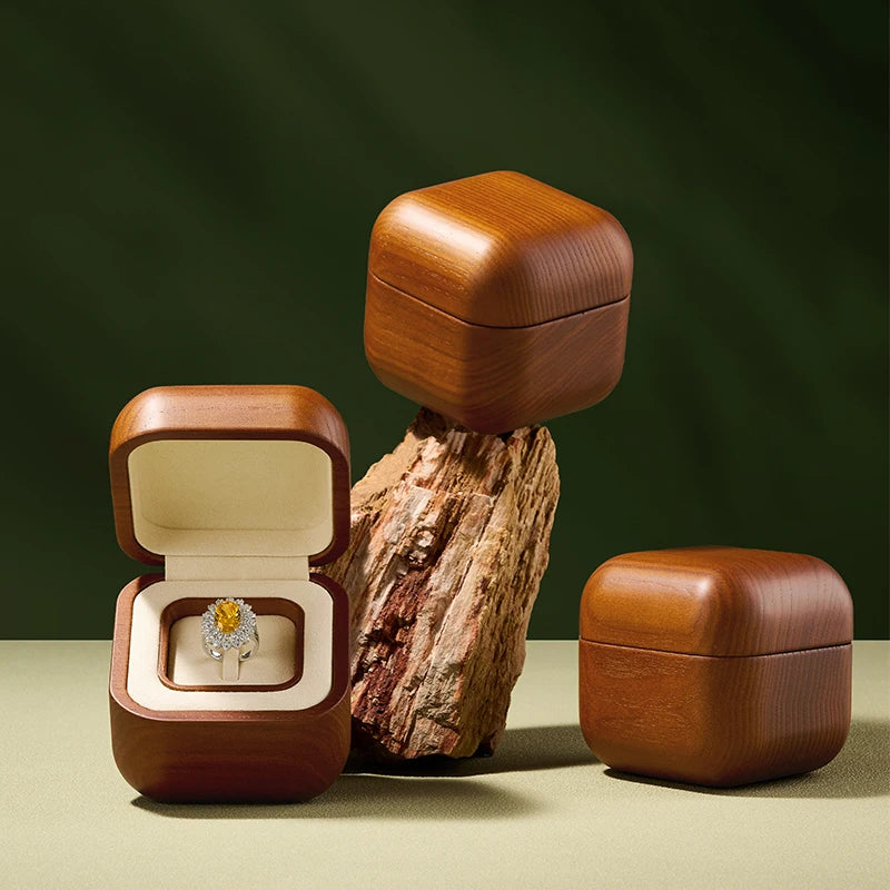 Boite Bijoux Bois Mariage Fiancailles Coffret Cadeau
