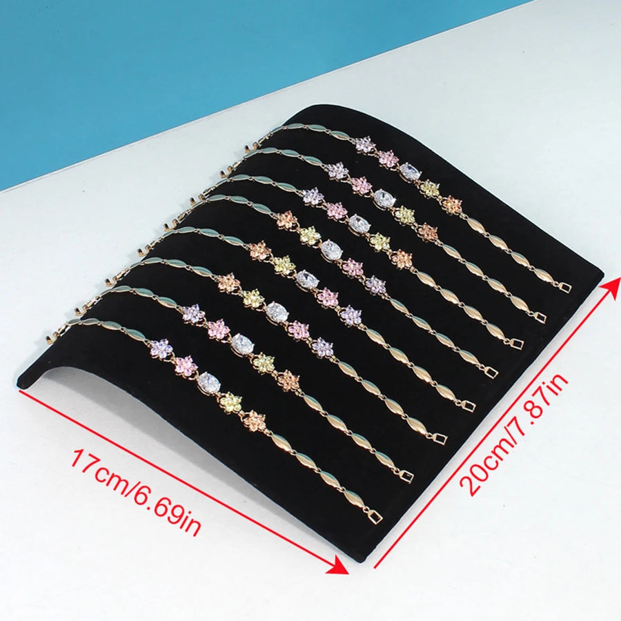Présentoir Collier Vitrine Velours Noir Premium
