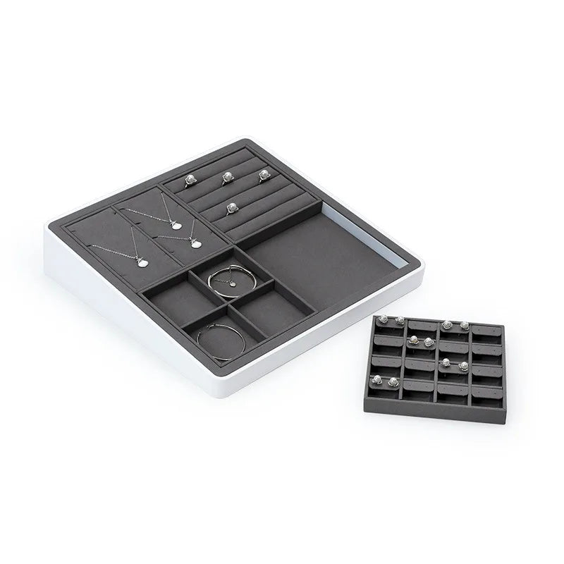 Plateau Bijoux Daim Pivotant Rotatif Multi Modèles