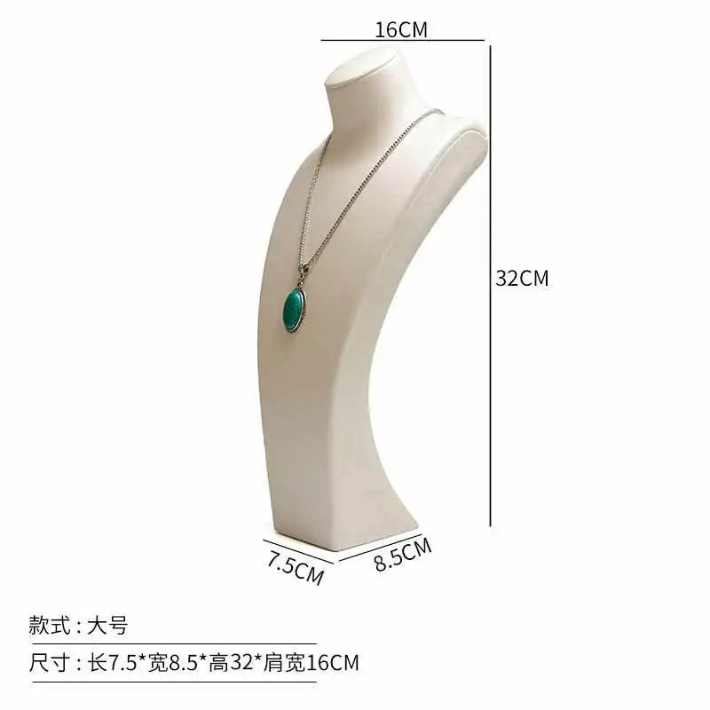 Buste Collier Cuir Premium Modulable Vitrine