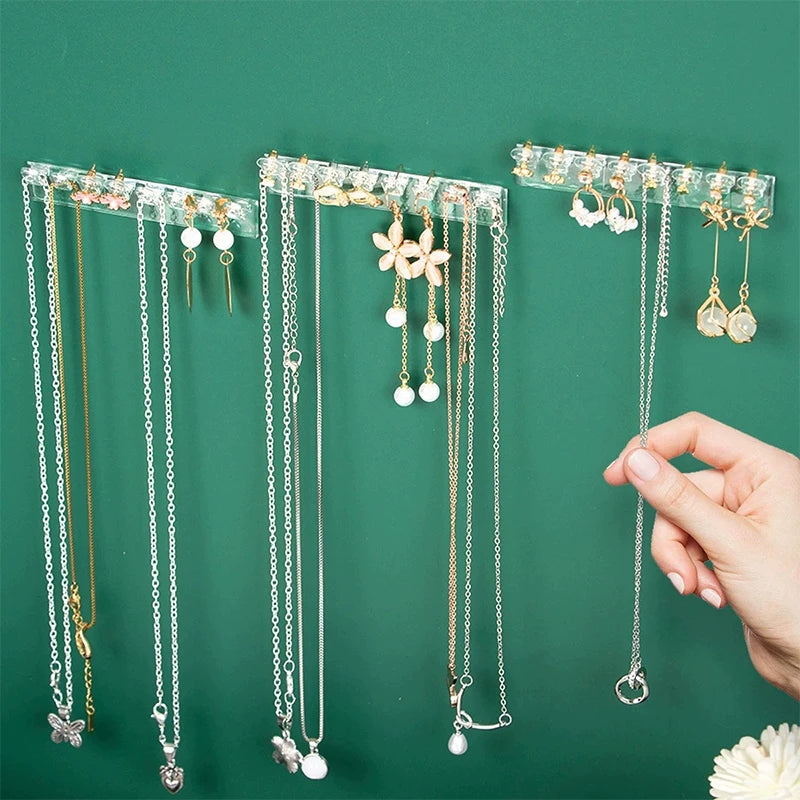 Porte Collier Plastique Mural Auto-Adhésif Lot