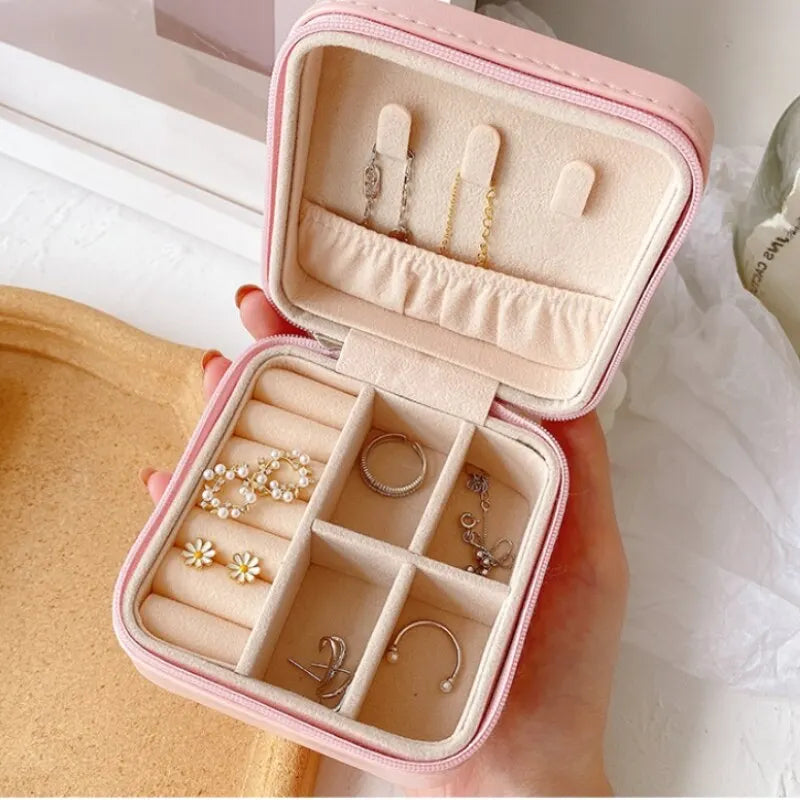 Boite Bijoux Cuir Double Niveau Voyage